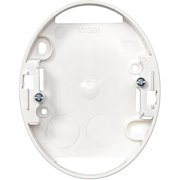 Renova utanpållggande ram/dosa 25 mm för 2-vägs vägguttag jordat/ojordat. Vit.