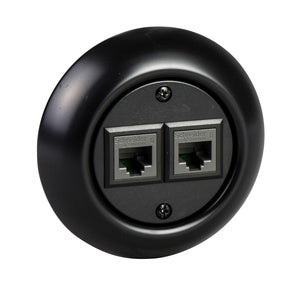 Renova datauttag 2x8 pol kat6 UTP för datakabel utan skärm i blisterpack (BP). Svart med ram. IP20