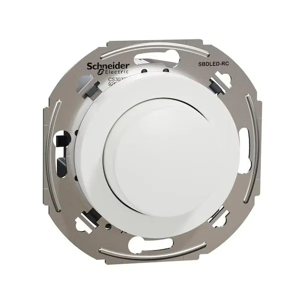 Renova dimmer för LED. Dimmerfunktion via vred. Trappfunktion. Bakkantstyrd (RC) LED 1-200VA . Glödljus 1-370W. Infälld. Vit utan ram