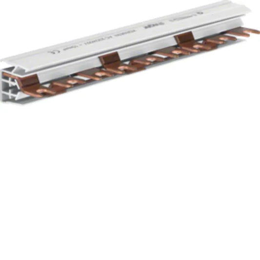 Fasskena, Hager,  3-fas KDN 63A , 10mm²,för  9 moduler passar både dvärgbrytare med QuickConnect och skruvanslutning.