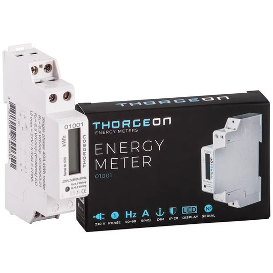 kWh-mätare 1-fas DIN 40A, Thorgeon