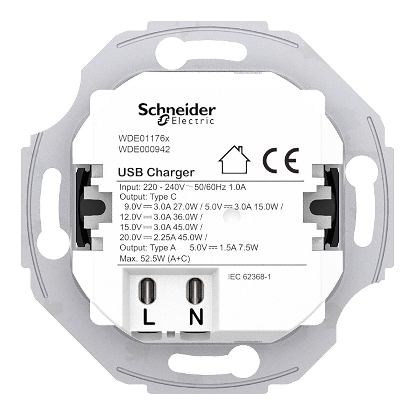 Schneider Electric Renova USB A+C Laddstation