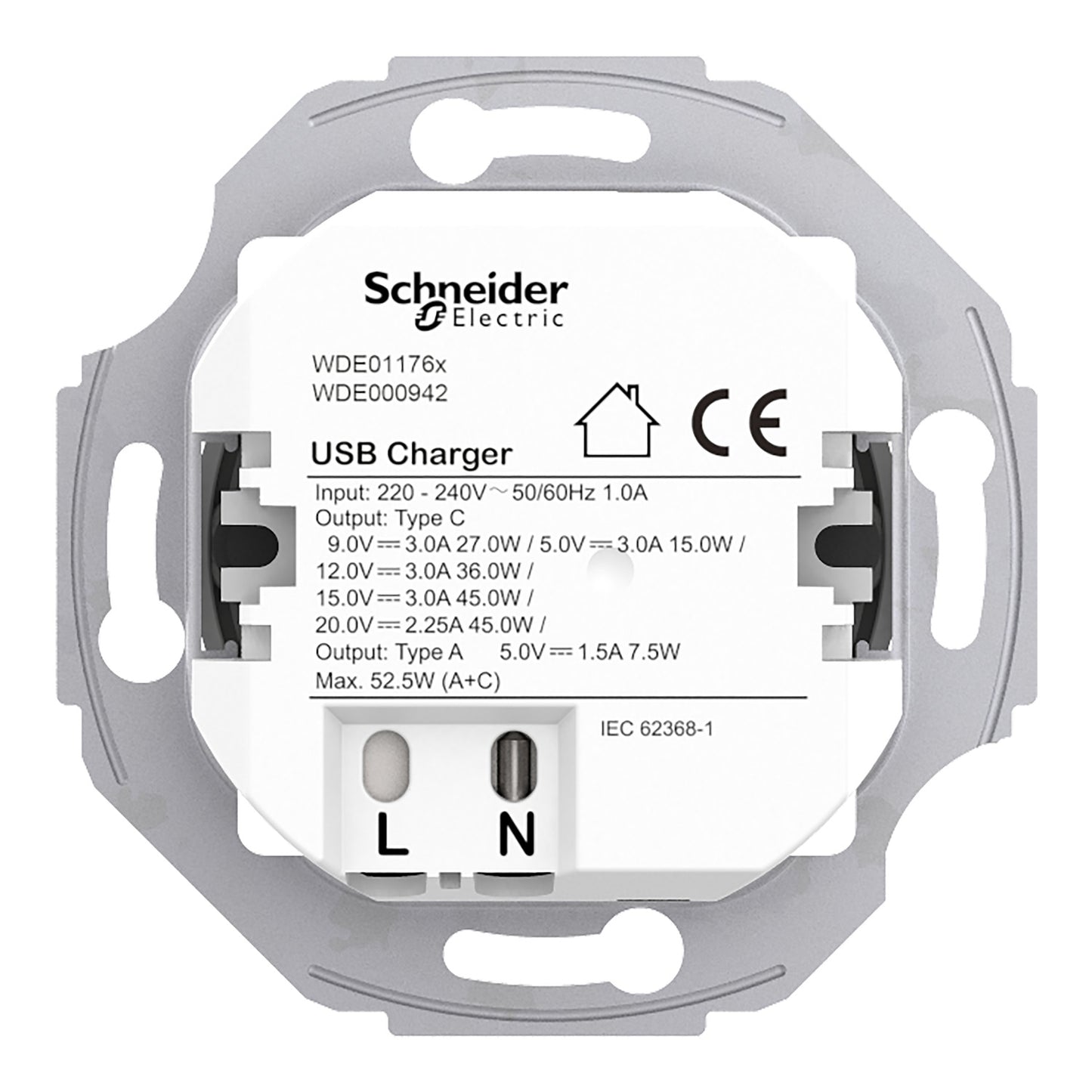 Schneider Electric Renova USB A+C Laddstation